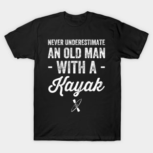 Never underestimate an old man with a kayak T-Shirt